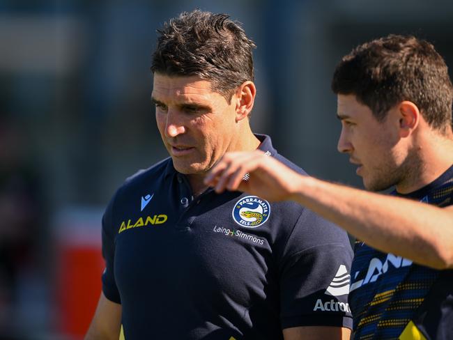 Will the Eels keep Trent Barrett following his stint as interim head coach? Picture: NRL Photos