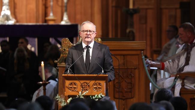 Prime Minister Anthony Albanese said Lowitja O’Donoghue grew into a ‘woman of grace, moral clarity and profound inner strength’. Picture: NCA NewsWire / David Mariuz