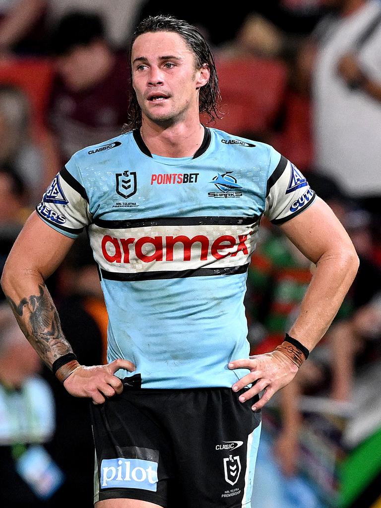 Nicho Hynes of the Sharks is another utility option – if he doesn’t claim the five-eighth position. Picture: Getty Images