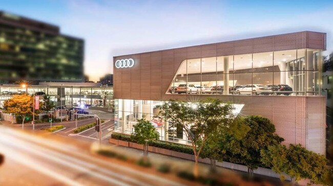 The Audi Centre Brisbane and The EuroMarque Complex at 570-586 Wickham St, Fortitude Valley.