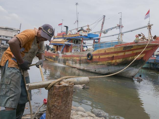 **** EXCLUSIVE NEWS360 PREMIUM LOCKED CONTENT ****STRICT EMBARGO - NO AUSTRALIAN, NO NEWS.COM, NO SKY, NO PERTH Boats in the port of Tegal, the kind that have been seen in Australian waters many times before. Indonesian intelligence suggests smugglers are trying to source cheap vessels from this busy shipyard on the north Java coast. Picture: Ardiles Rante/ News Corp Australia