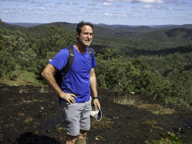 Environmentalist Steven Nowakowski photographed near the site of the Chalumbin Wind Farm. Chalumbin Wind Farm is located in far north Queensland in wet tropical forests. Arc Energy, a subsidiary of Korea Zinc recently pulled their application for a 94 turbine wind farm from the approval process. Locals believe it will most likely be resubmitted in a different configuration and poses an ecological risk to the integrity of the adjacent Wet Tropics World heritage Area. Picture: Steven Nowakowski