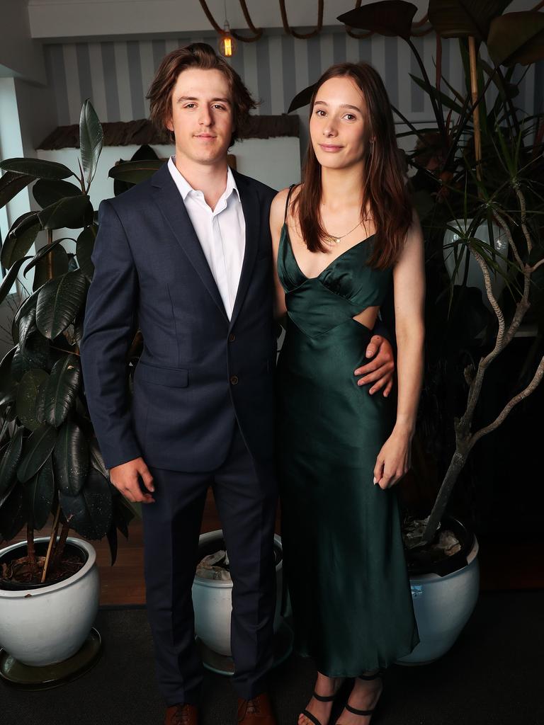 Tyson Hartill and Poppy Buissink. Fahan School leavers dinner at Seagrass Long Point in Sandy Bay. Picture: Nikki Davis-Jones