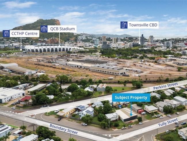 View of the Tully St, South Townsville storage sheds, which recently sold for $625,000. Picture: Colliers.