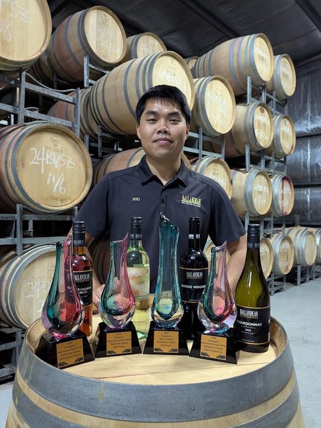 Ballandean Estate winemaker Boxi Zhen was awarded Winemaker of the Year at the 40th Queensland Wine Awards. Photo: Contributed