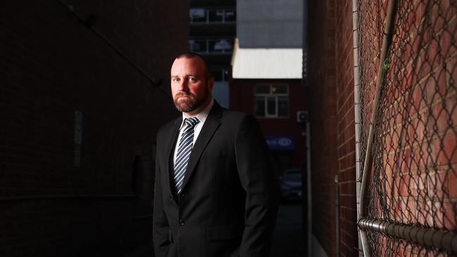 Detective Sergeant Aaron Hardcastle who is based in Hobart in relation to the Australian Federal Police's Child Protection Operations teams. Picture: NIKKI DAVIS-JONES