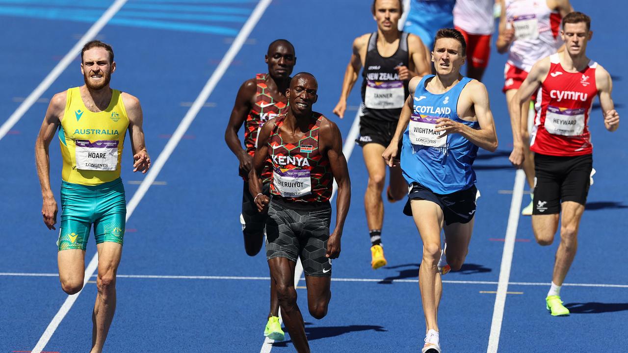 Oliver Hoare storms down the outside to win the 1500m Picture: Michael Klein