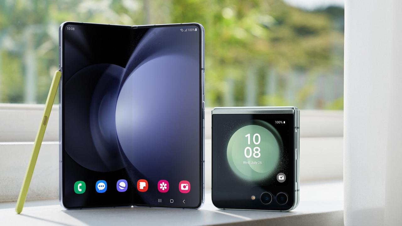 Samsung Galaxy Z Fold5 and Galaxy Z Flip5. Picture: Supplied.