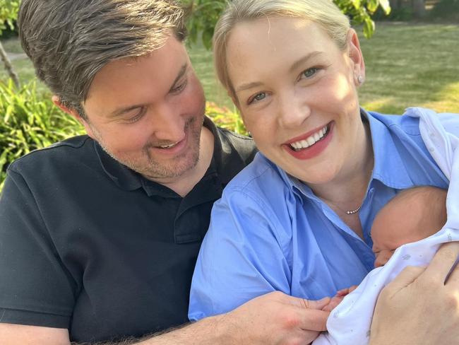 Ashton Hurn and Adam Howard are delighted to welcome a healthy baby boy, Rupert Francis Hurn Howard Picture: Facebook