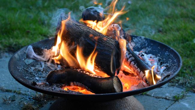 Experts are urging caution around outdoor fires such as fire pits. Image: Supplied.