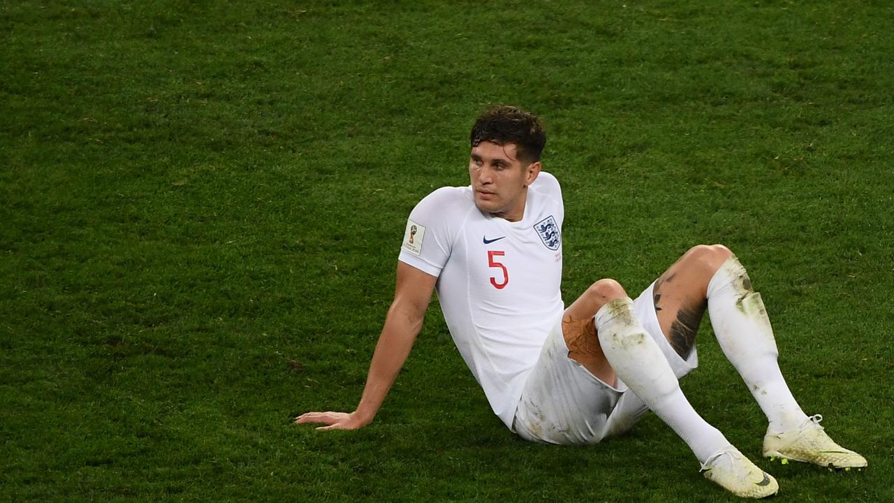 England’s John Stones after losing the 2018 World Cup semi-final.