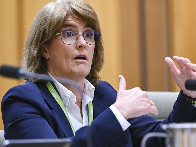 CANBERRA, Australia, NewsWire Photos. June 5, 2024: Reserve Bank Governor Michele Bullock appears at the Senate, Economics Legislation Committee Estimates at Parliament House in Canberra. Picture: NewsWire / Martin Ollman