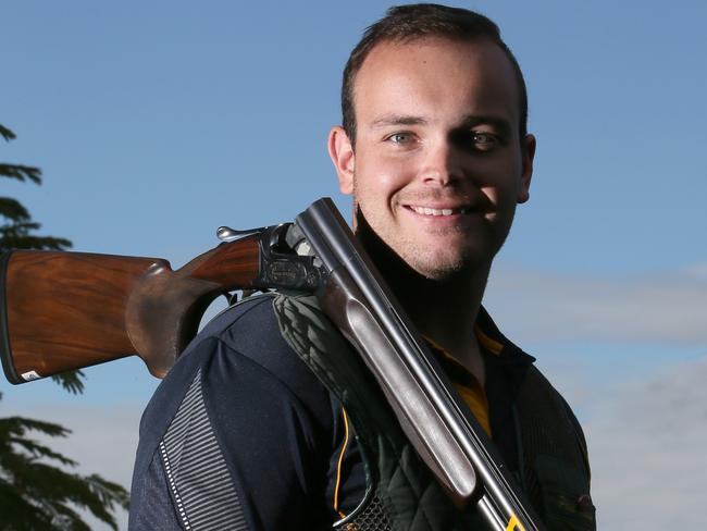 Skeet shooter Paul Adams (kippa-ring) is getting ready for the Rio Olympics .Picture : Chris Higgins