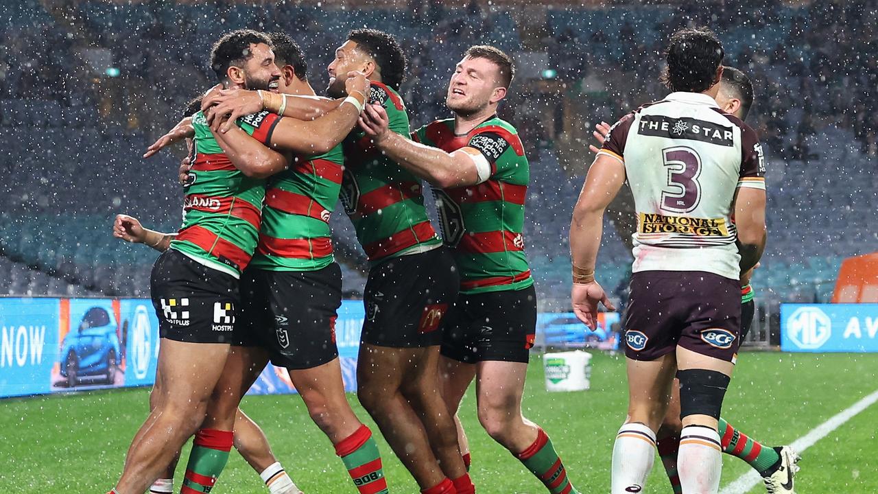 The Rabbitohs haven’t given up on the finals after a horror start to the year. Picture: Cameron Spencer/Getty Images