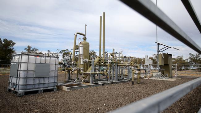 A gas well at Santos’ Narrabri Gas project. Picture: Nathan Edwards/ Daily Telegraph.