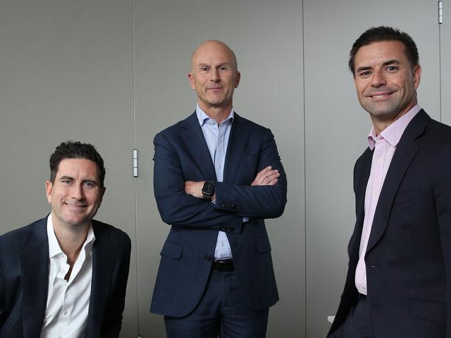 15/11/2024. IML - Investors Mutual Limited funds management team, photographed at their offices in SydneyÃs CBD. Simon Conn, Senior Portfolio Manager - IML Mid & Small Caps (C) Lucas Goode (L) and Marc Whittaker (R). Britta Campion / The Australian