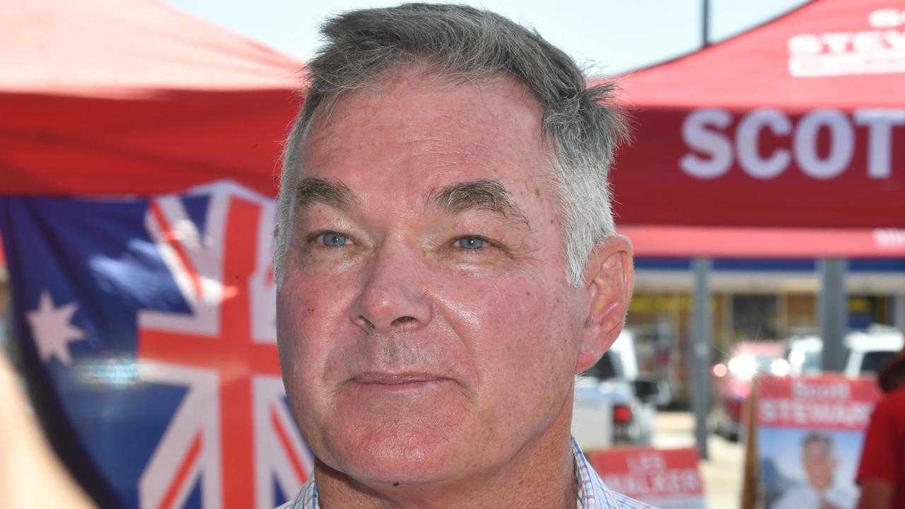 Townsville MP Scott Stewart at the West End pre-polling centre. Picture: Evan Morgan