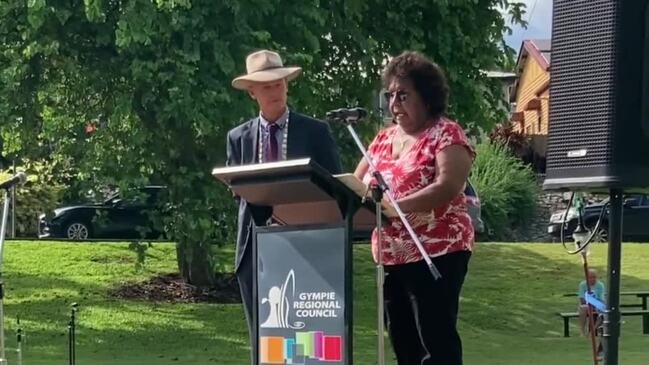 Elder Aunty Lillian's 'welcome to country' at Gympie Australia Day 2023