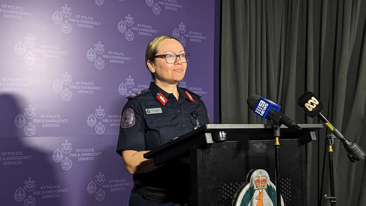 Northern Territory Emergency Service director Fleur O'Connor speaking about flooding in Darwin, February 12, 2024. Picture: Alex Treacy