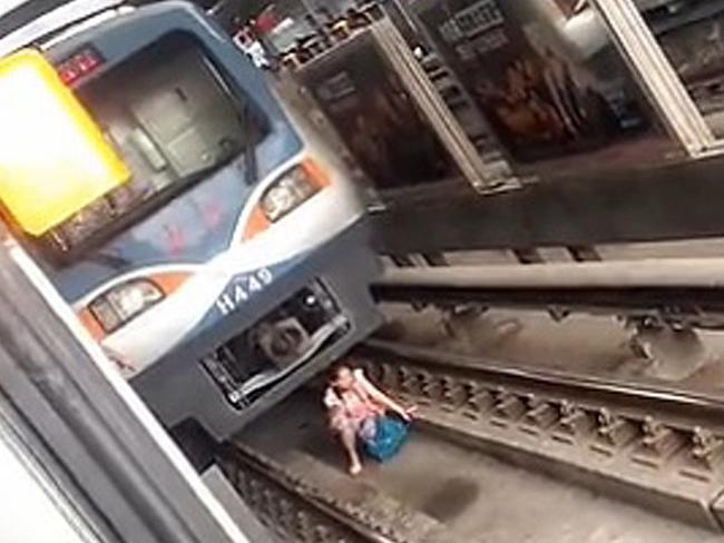 Terrifying: The train couldn’t stop in time. Photo: Supplied.