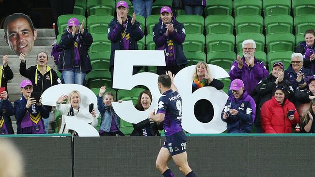 Cameron Smith plays his 356th game for the Melbourne Storm.