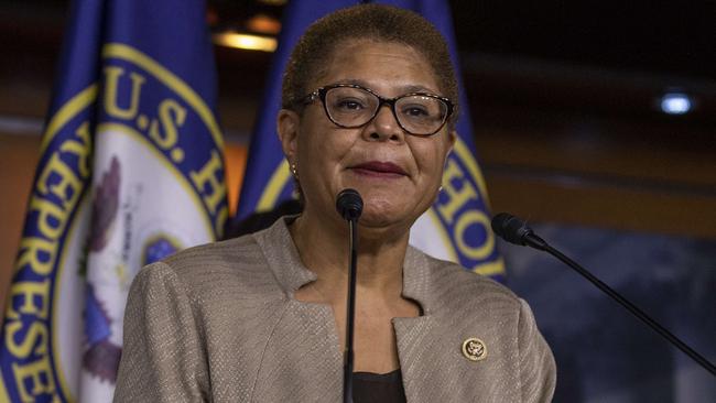 Karen Bass has indicated she would not use the US vice-presidency as a springboard for the White House. Picture. AFP