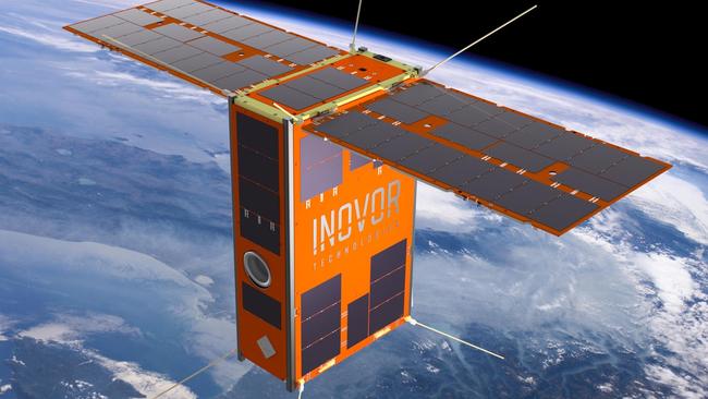 An artist’s impression of South Australia's first satellite, Kanyini, which is a collaboration between some of the biggest names in the Australian space ecosystem.