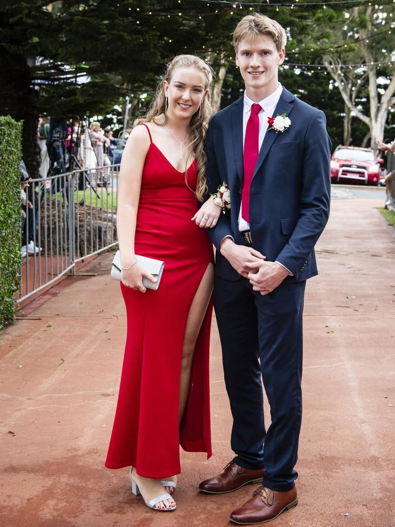 Mitchell Prior and partner Heidi Zimmerle at St Mary's College formal at Picnic Point, Friday, March 24, 2023. Picture: Kevin Farmer