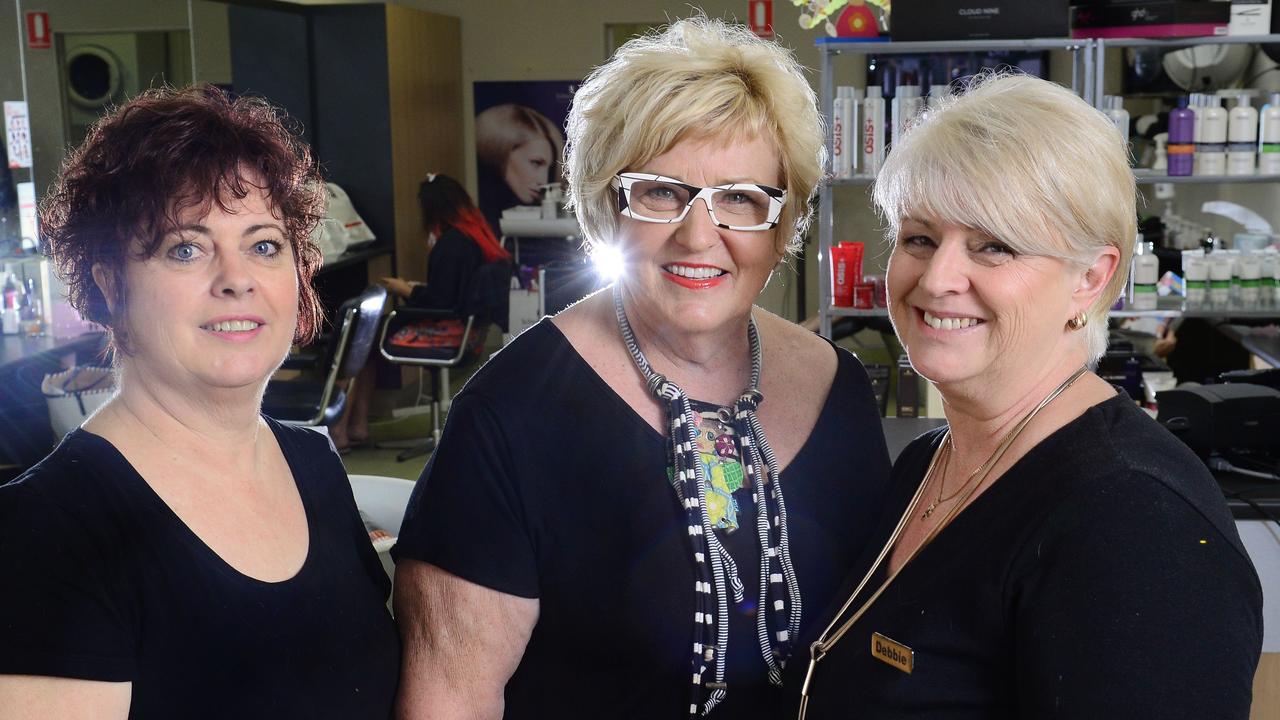 Gaye Anderson pictured with Annette Brookes (left) and Debbie Spinks (right). Picture: David Nielsen