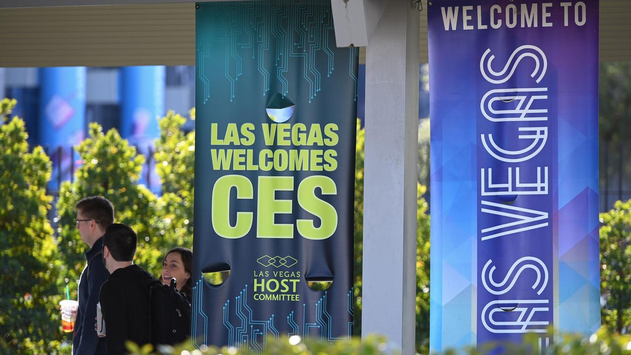 Attendees arrive at the Las Vegas Convention Center ahead of the 2020 Consumer Electronics Show. Picture: Robyn Beck/AFP