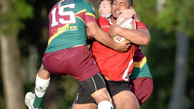 FLASHBACK: Colts&#39; Dylan Tiaaleaiga playing football in 2014. Photo Allan Reinikka / The Morning Bulletin. Picture: Allan Reinikka ROK100514arugby3