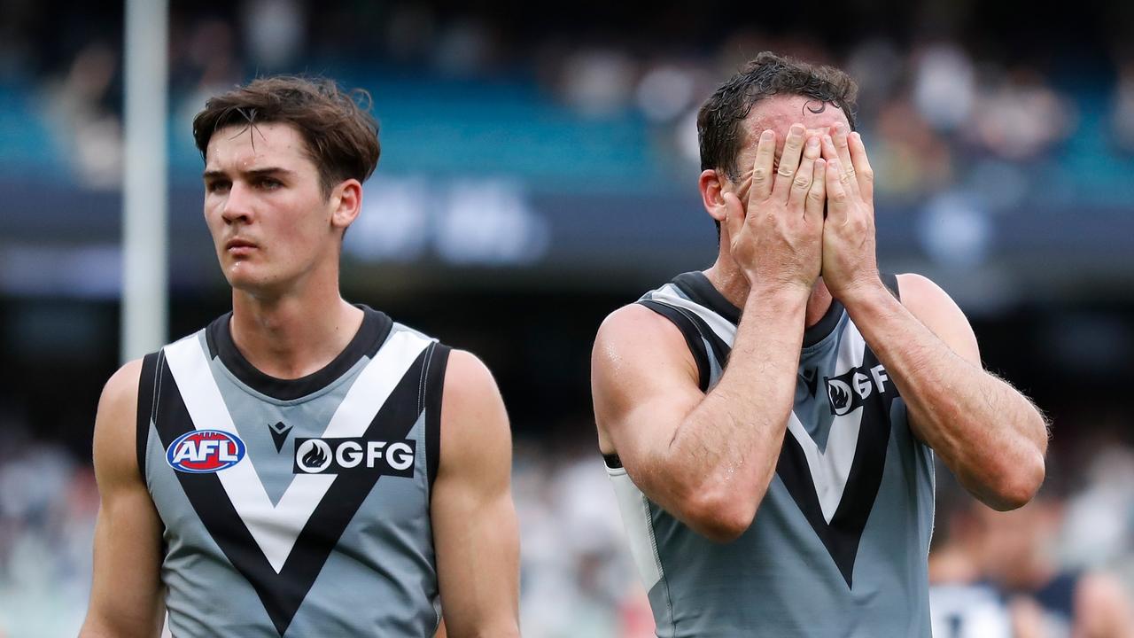 Rozee (left) and Port Adelaide have had a patchy start to the year - but turned it around against West Coast. Picture: Getty