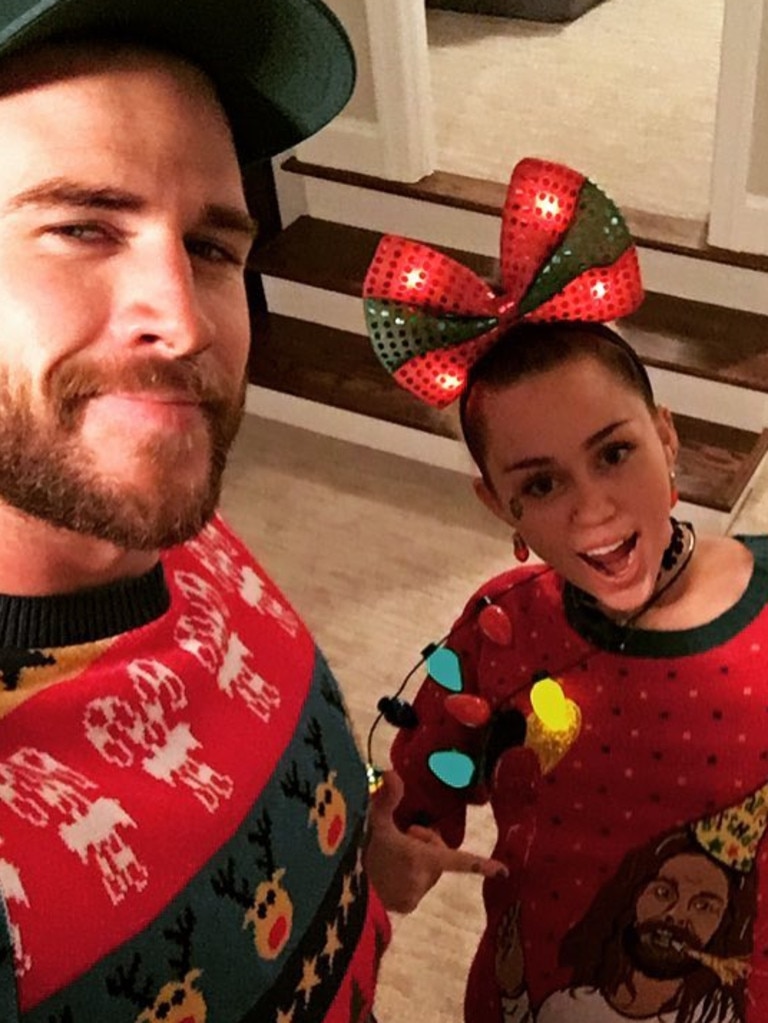 Liam Hemsworth and Miley Cyrus. Picture: Instagram