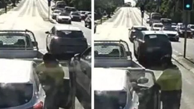 Screen grabs of Chances Moana assaulting Andrew Nerlich.