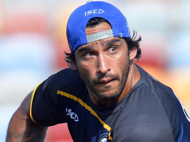 The NQ Cowboys training at 1300 Smiles Stadium, in Townsville, Queensland, ahead of the start of 2015 NRL Season. Johnathan Thurston. Picture: Wesley Monts