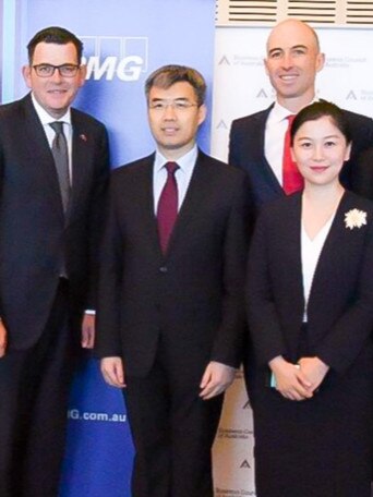 Premier Daniel Andrews with Jean Dong and other participants in an event hosted by ACBRI. Picture: Supplied