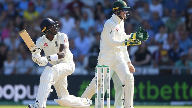 Jofra Archer does not regret his attacking batting during the third Test at Headingley. Picture: Getty Images