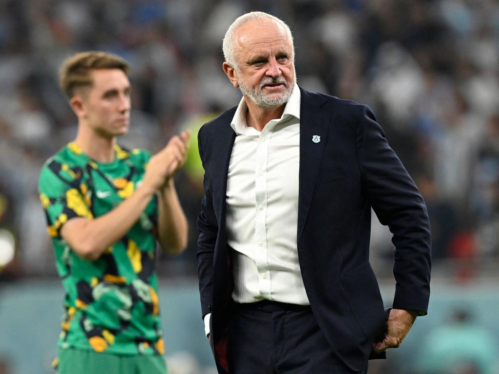 Graham Arnold will remain in charge of the Socceroos. Picture: Alfredo ESTRELLA / AFP