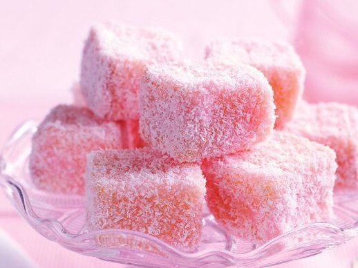 These pink lamingtons are divine.