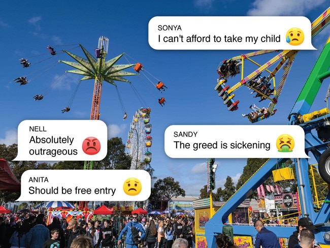 Adelaide Show Ticket Hike reader reax.