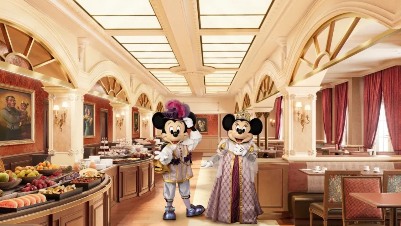 Mickey and Minnie mouse will attend special meals in the banquet hall. Picture: Disneyland