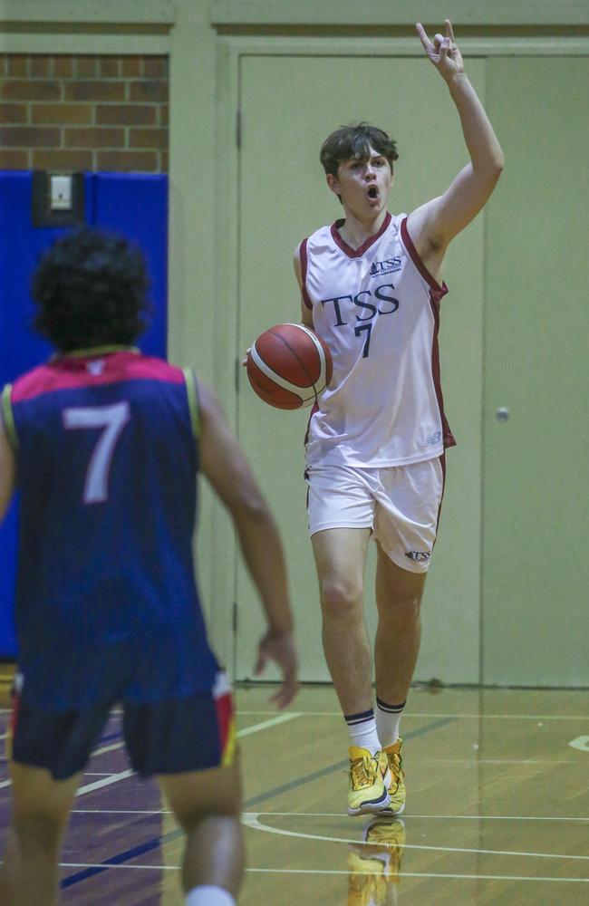 Ash McGrath. GPS basketball The Southport School v Brisbane State High School at TSS. Picture: Glenn Campbell