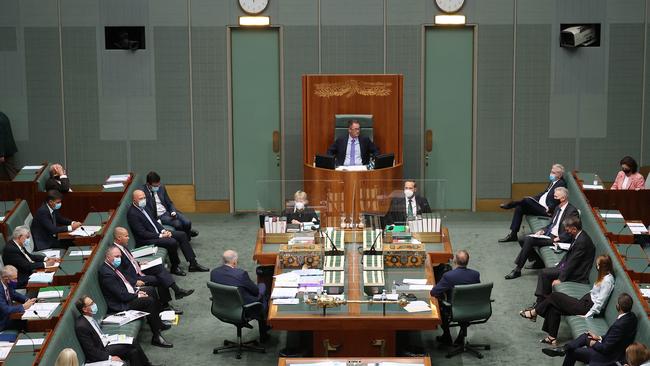 Parliament House in Canberra, with the Morrison government’s Religious Discrimination Bill at the centre of debate. Picture: Gary Ramage