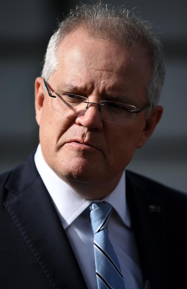 Prime Minister Scott Morrison in Sydney yesterday. Picture: Joel Carrett