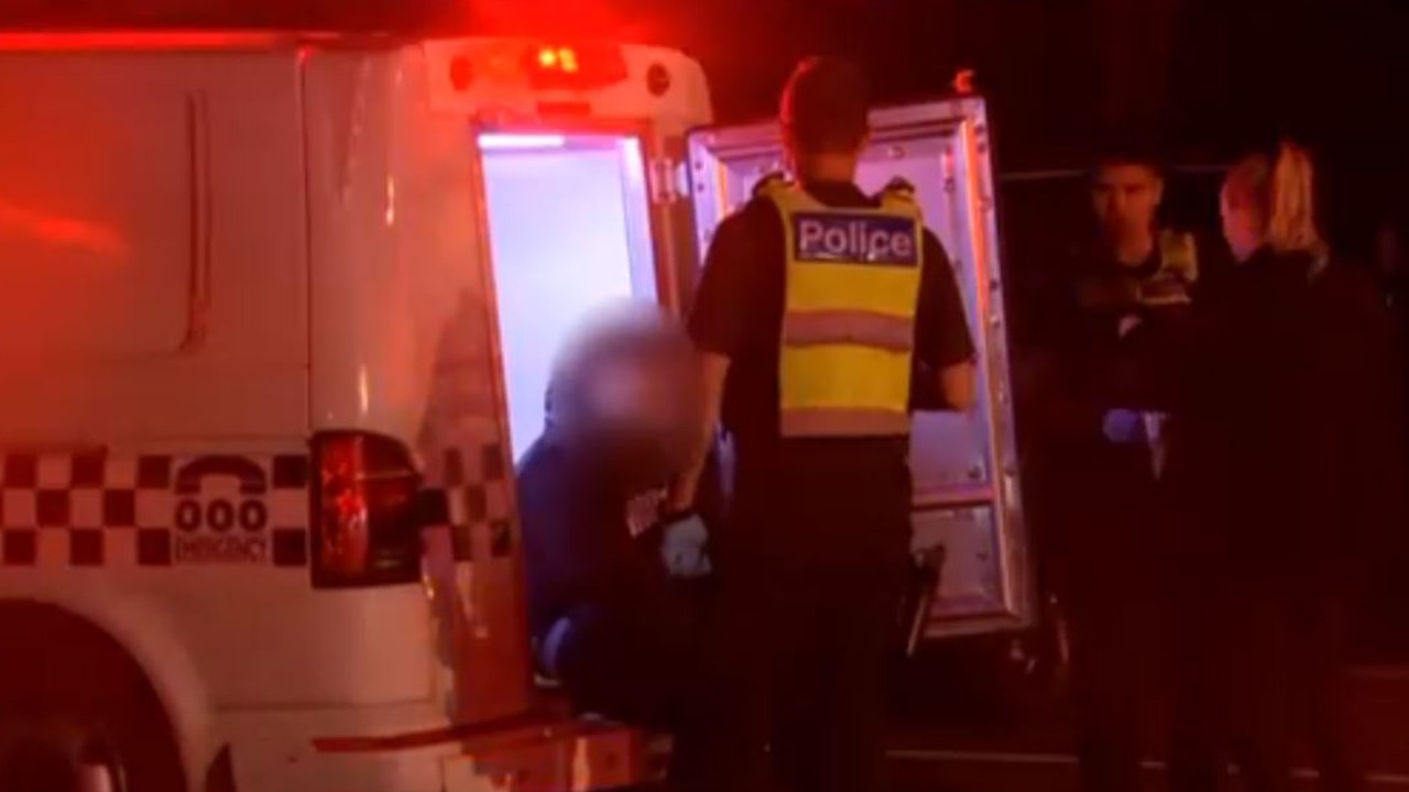 The teenagers were detained on Tuesday night when police used a tyre-deflation device to stop an allegedly stolen car the group were travelling in. Picture: 7News