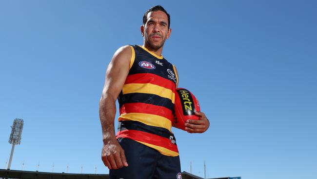 Eddie Betts is nearing 300 AFL games. Picture: Dylan Coker