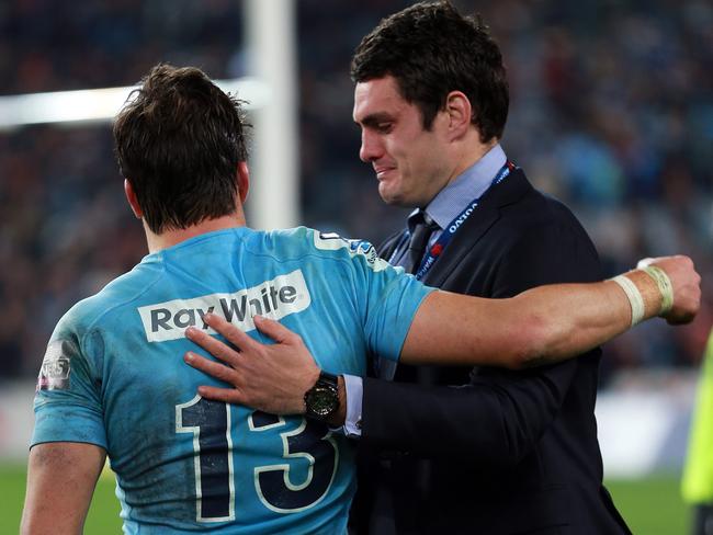 Dennis after the 2014 Super Rugby final.