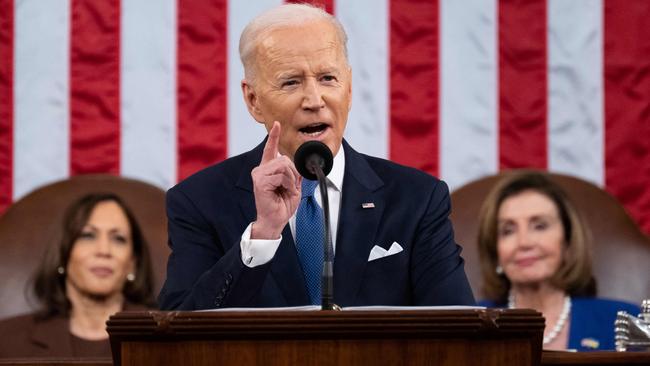 Joe Biden’s State of the Union gets a modest C-plus. Picture: AFP