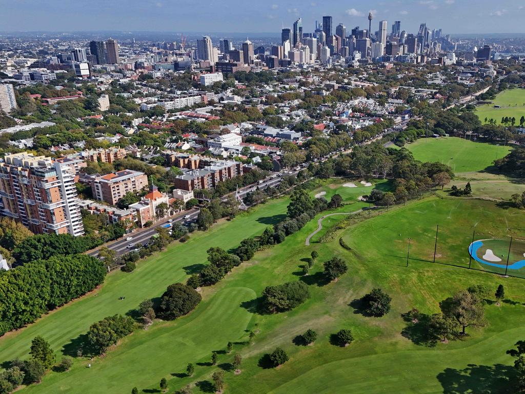 The Minns plan would cut Moore Park Golf Course to nine holes. Picture: Sam Ruttyn