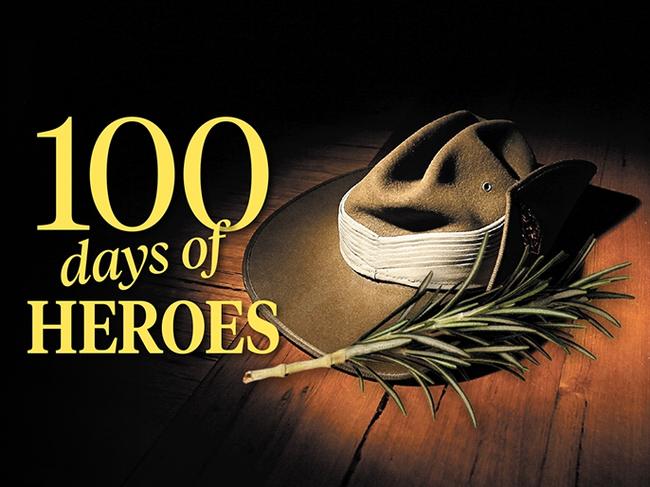 Logo for 100 days of heroes in the Mercury newspaperhundred days of heroes